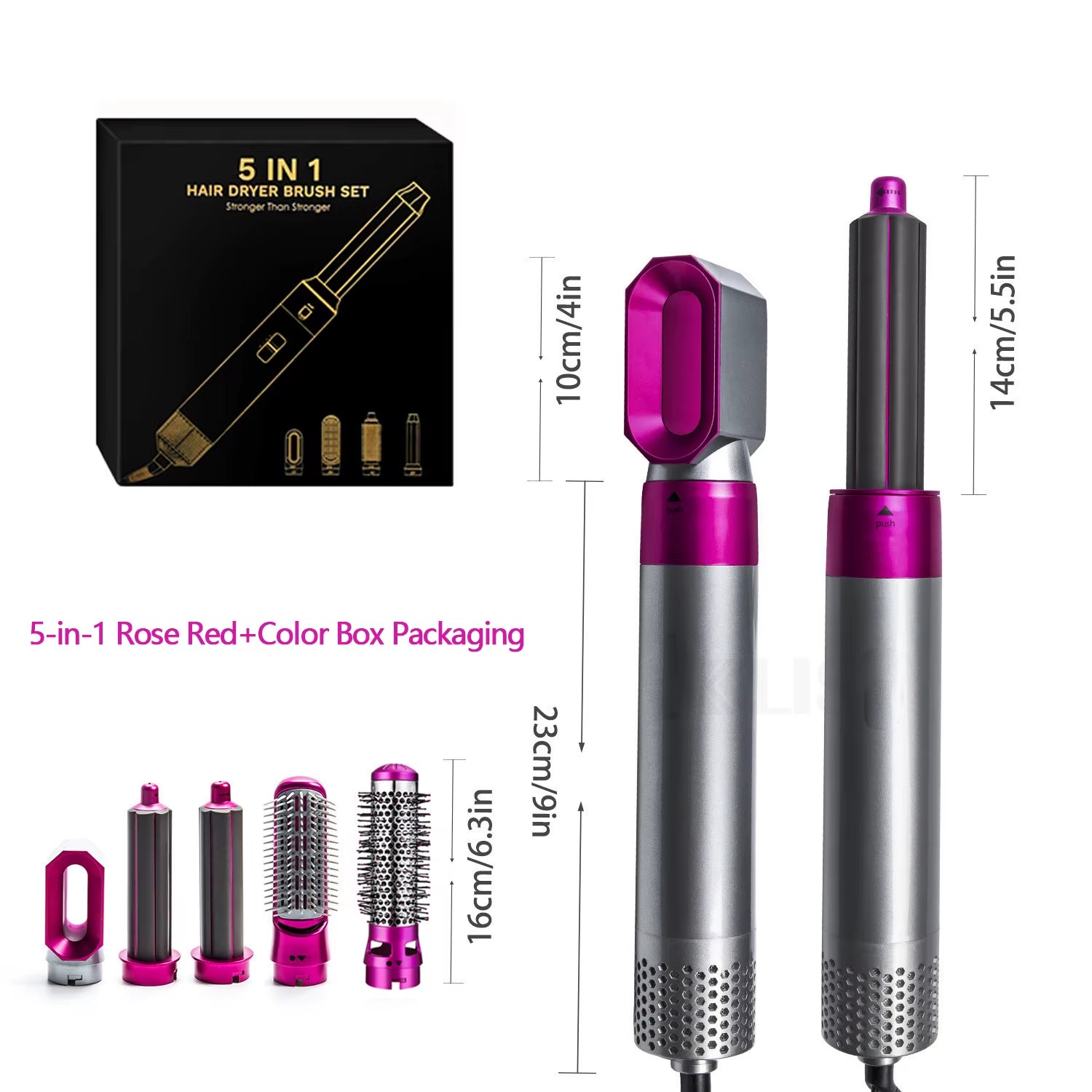Professional 5-In-1 Hair Dryer Curling Iron Hot Air Comb Dyso Air Bag Hair Dryer Styling Tool Straightener Hairdressing Tool